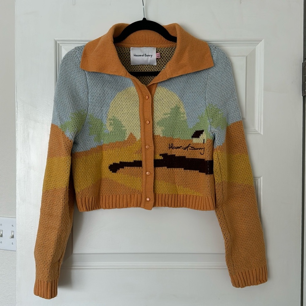 House of Sunny Daybreak cropped cardigan,$170